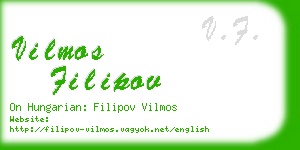 vilmos filipov business card